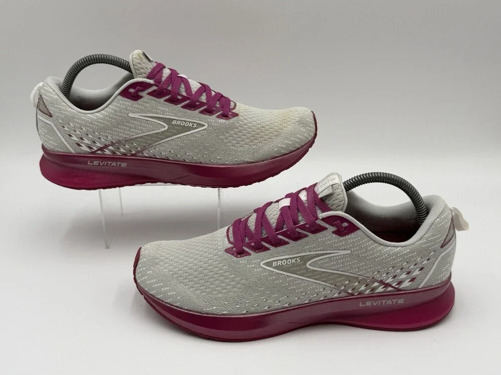 Brooks Levitate GTS 5 Women's Running Shoes Size 10 B (Medium) Gray Pink